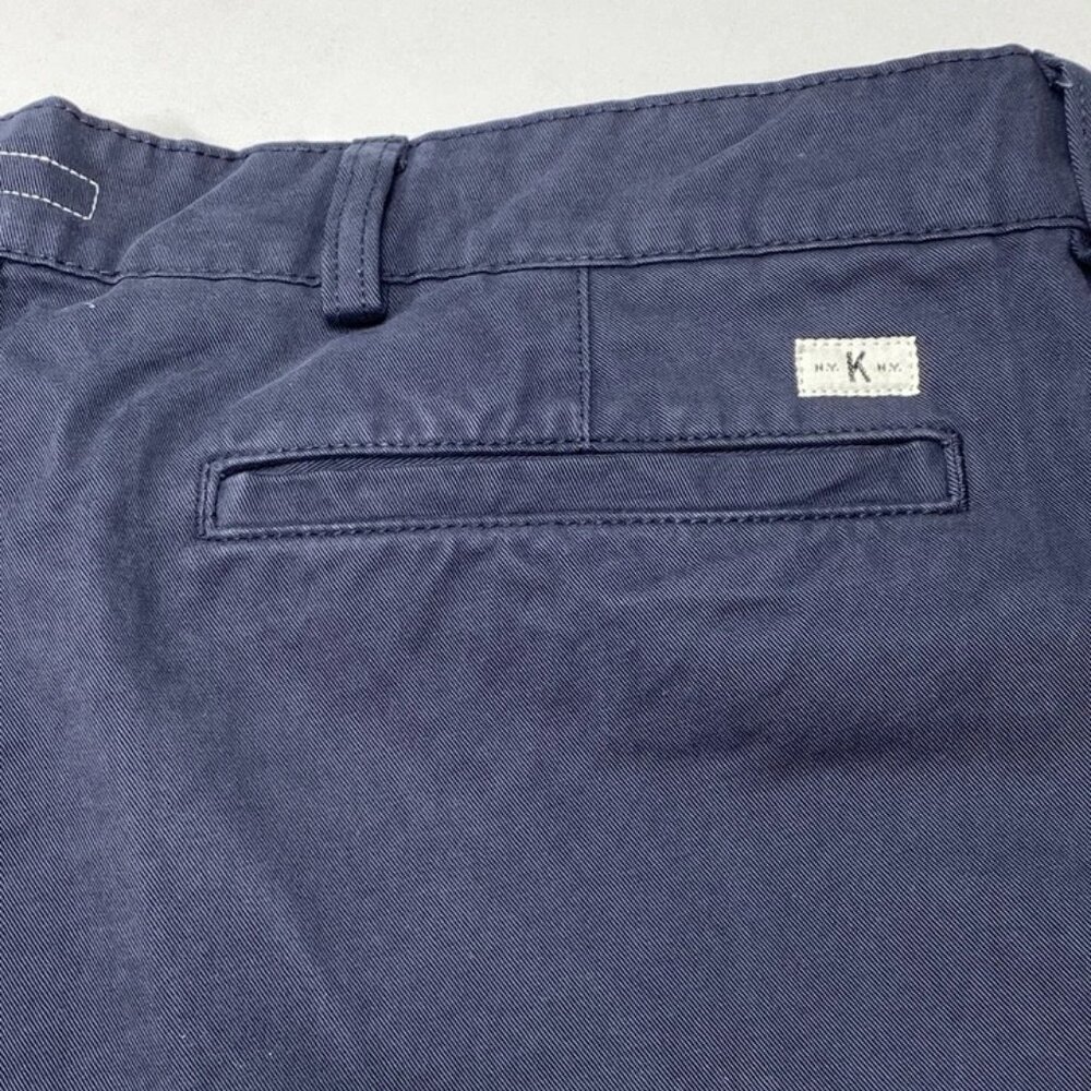 NEW KNICKERBOCKER  Single Pleat Trousers Navy Blue Size 36 | Relaxed Tapered - Picture 2 of 8